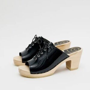 No. 6 Simona Clog Navy Patent size 39 (fits US 9)